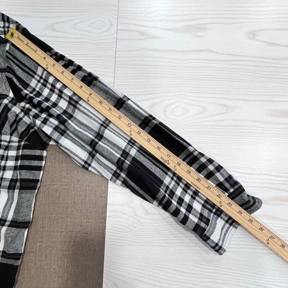 Sonoma Black White Plaid Flannel Shirt Womens 2X Fall Casual Classic Cabincore - Picture 10 of 11